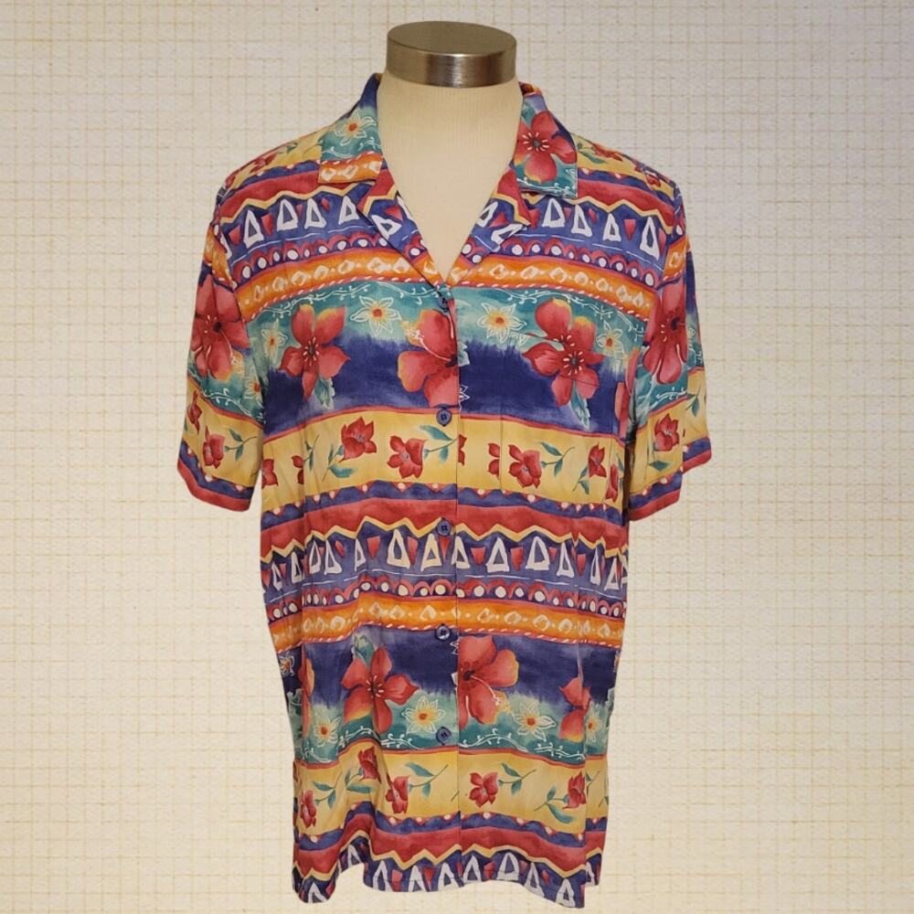 Alfred Dunner Vintage Multi-Patterned Women's Blo… - image 1